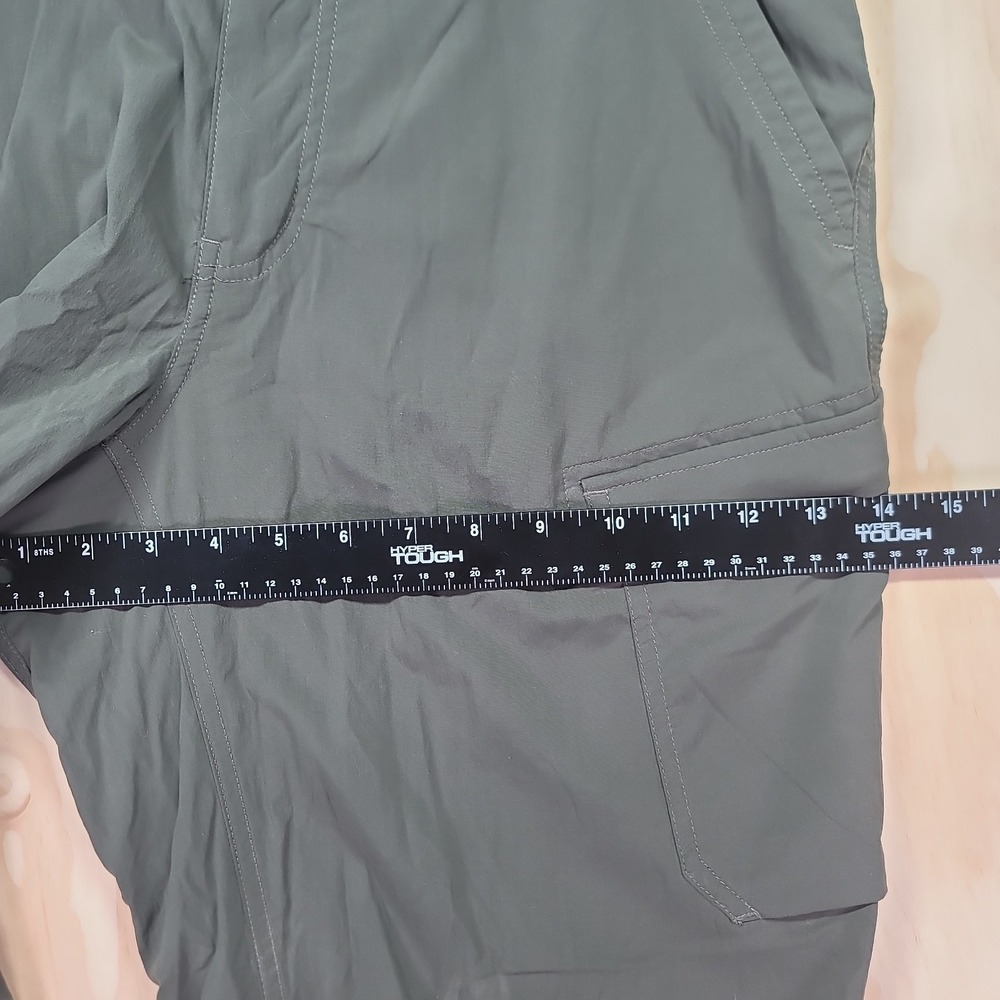 REI Co-op Sahara Cargo Hiking Pants Mens 36x32 Olive Green Roll Up Leg Stretch - Picture 8 of 16